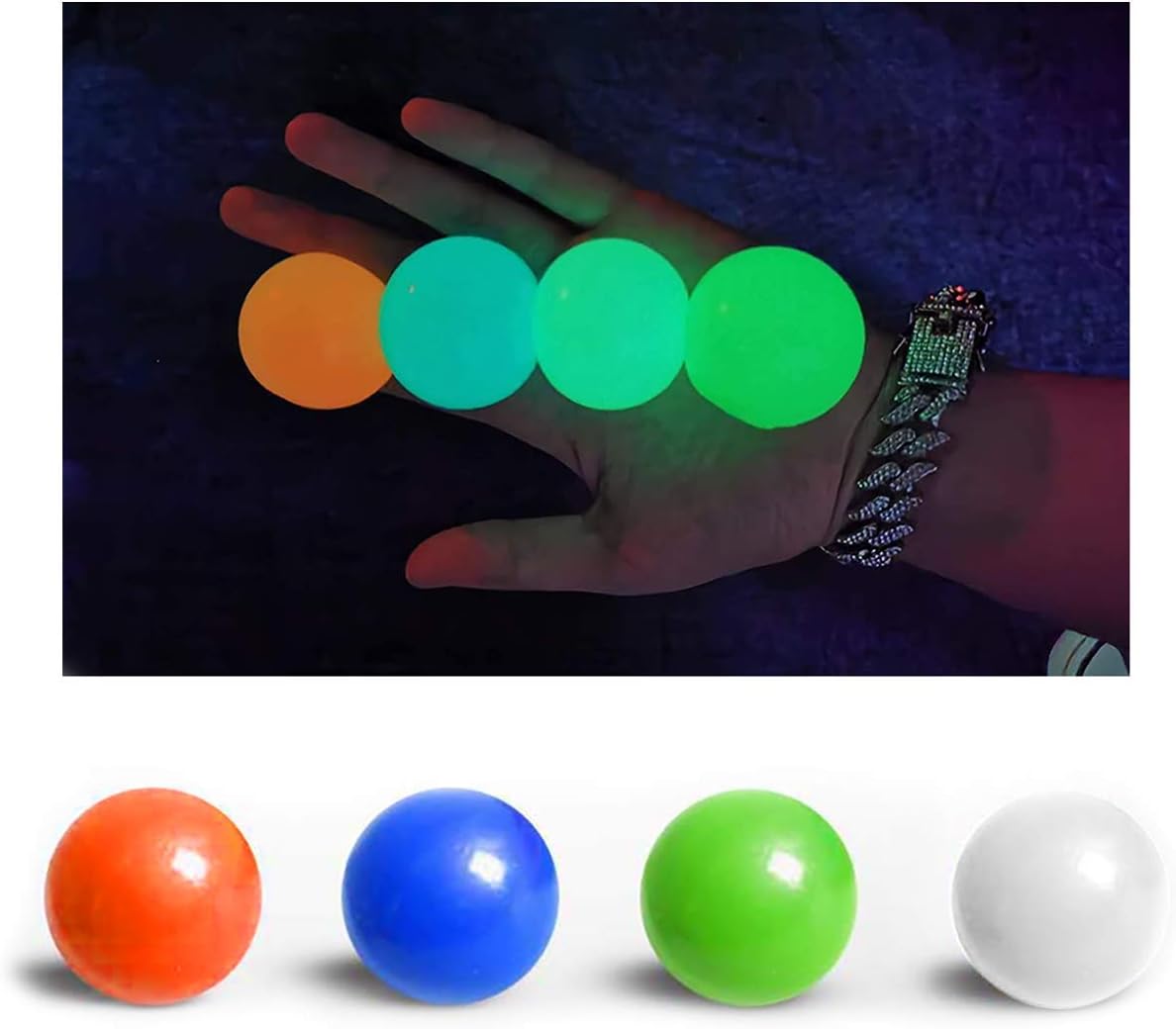 glow balls sticky