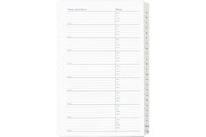 FRANKLIN COVEY FranklinCovey - Address-Phone Tabs for Ring-Bound FranklinCovey Planners | Record Emails, Phone Numbers, and Addresses (Classic, 24 Tabs)
