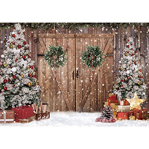 Felortte 7x5FT Polyester Fabric Winter Christmas