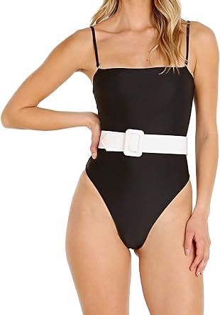 white belt swimsuit