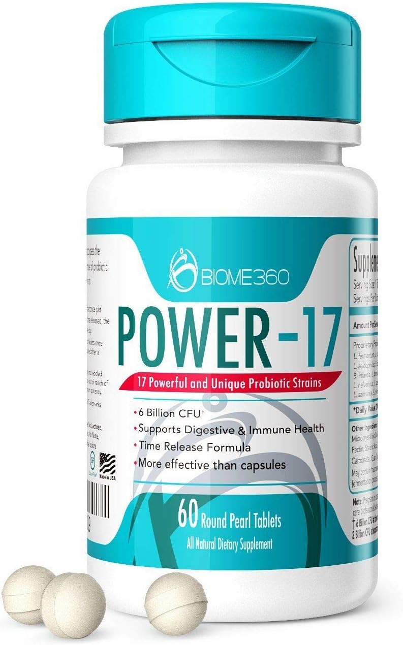 BIOME360 Power-17 Probiotics Supplement - 60 Pearl Tablets