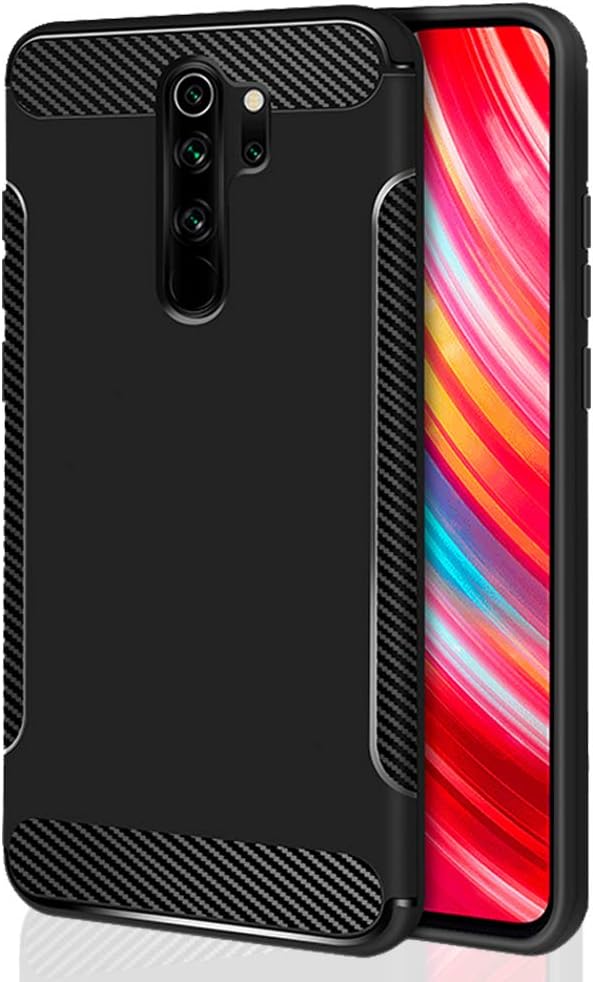 Tech Sense Lab Xiaomi Redmi Note 8 Pro Executive Case with Modern Carbon Fiber Design (Black)