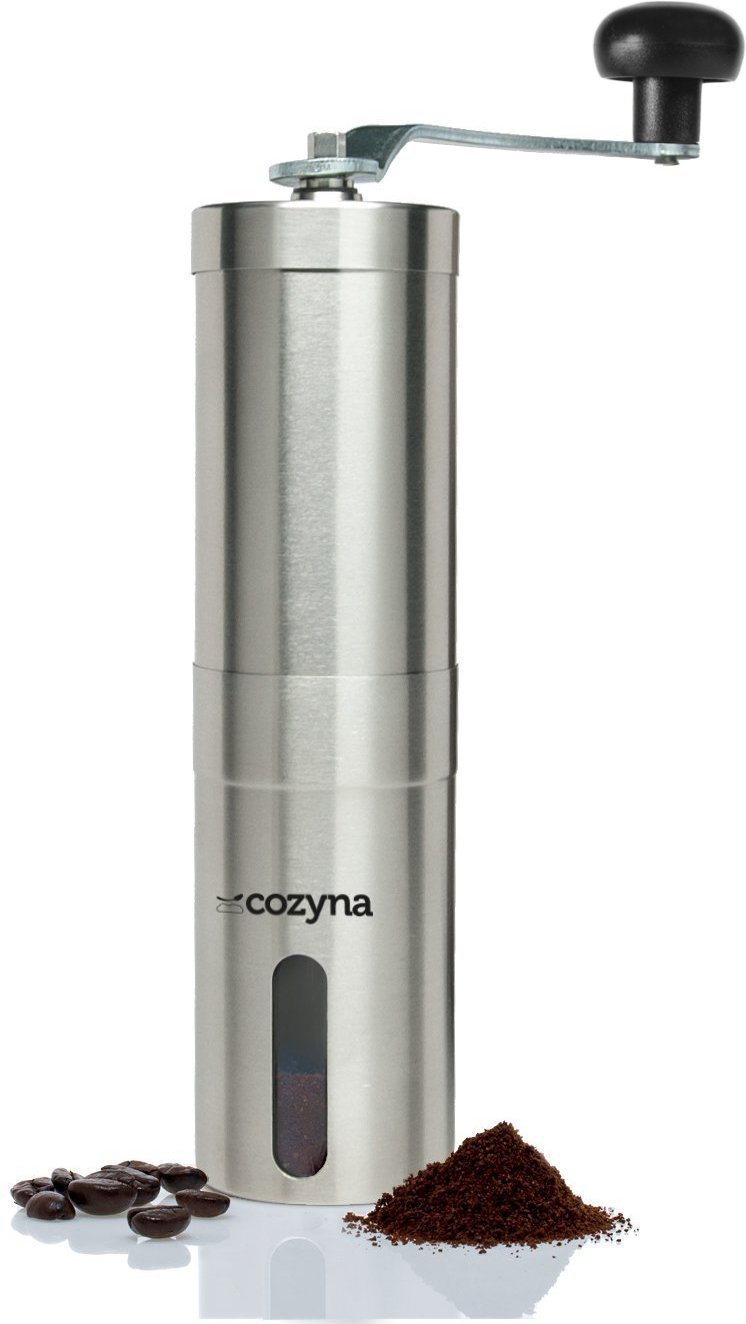Manual Coffee Grinder With Ceramic Burr By Cozyna, Coffee Bean Grinder, Stainless Steel