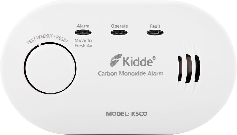 Kidde K5CO Carbon Monoxide Alarm 10 Year Sensor Life AA Battery Powered