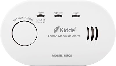 Kidde K5CO Carbon Monoxide Alarm 10 Year Sensor Life AA Battery Powered