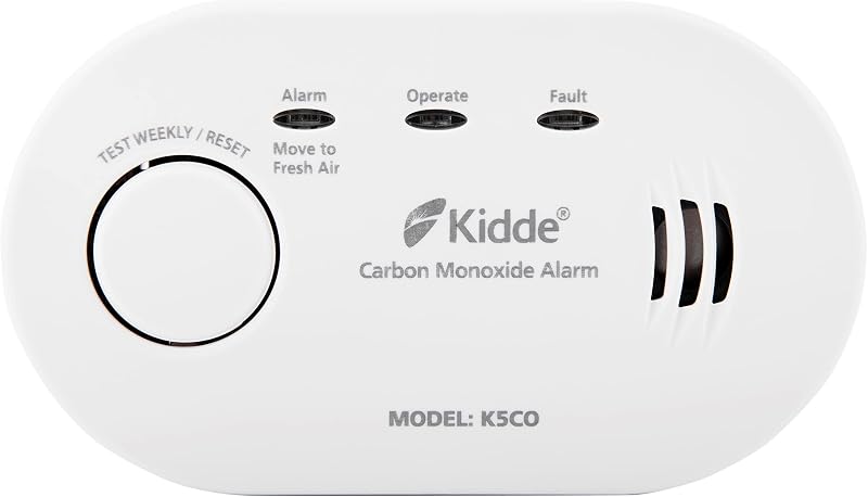 Kidde K5CO Carbon Monoxide Alarm 10 Year Sensor Life AA Battery Powered
