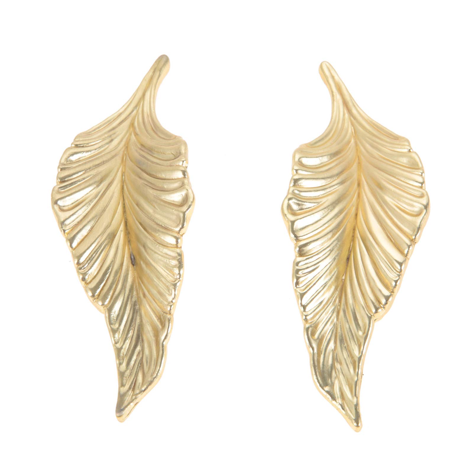 Leaf Handles Knob Zinc Alloy for Cabinet,Kitchen,Door,Drawers,Bookcases,4.13in (2pairs, Gold)