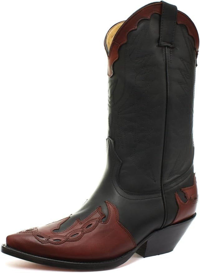 Grinders Arizona Black/Burgundy Mens Cowboy Boots Amazon.ca Sports