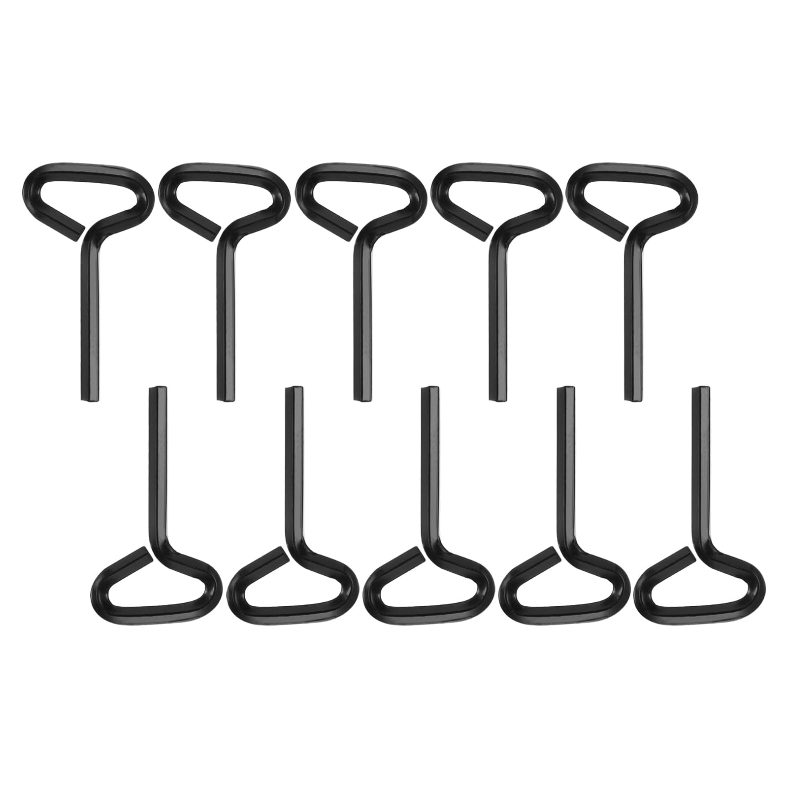 PATIKIL 7/32" Standard Hex Dogging Key, 10 Pack Solid Steel Wrench Door Key with T-Shaped Full Loop for Crash Bar, Push Bar Emergency Exit Devices, Black