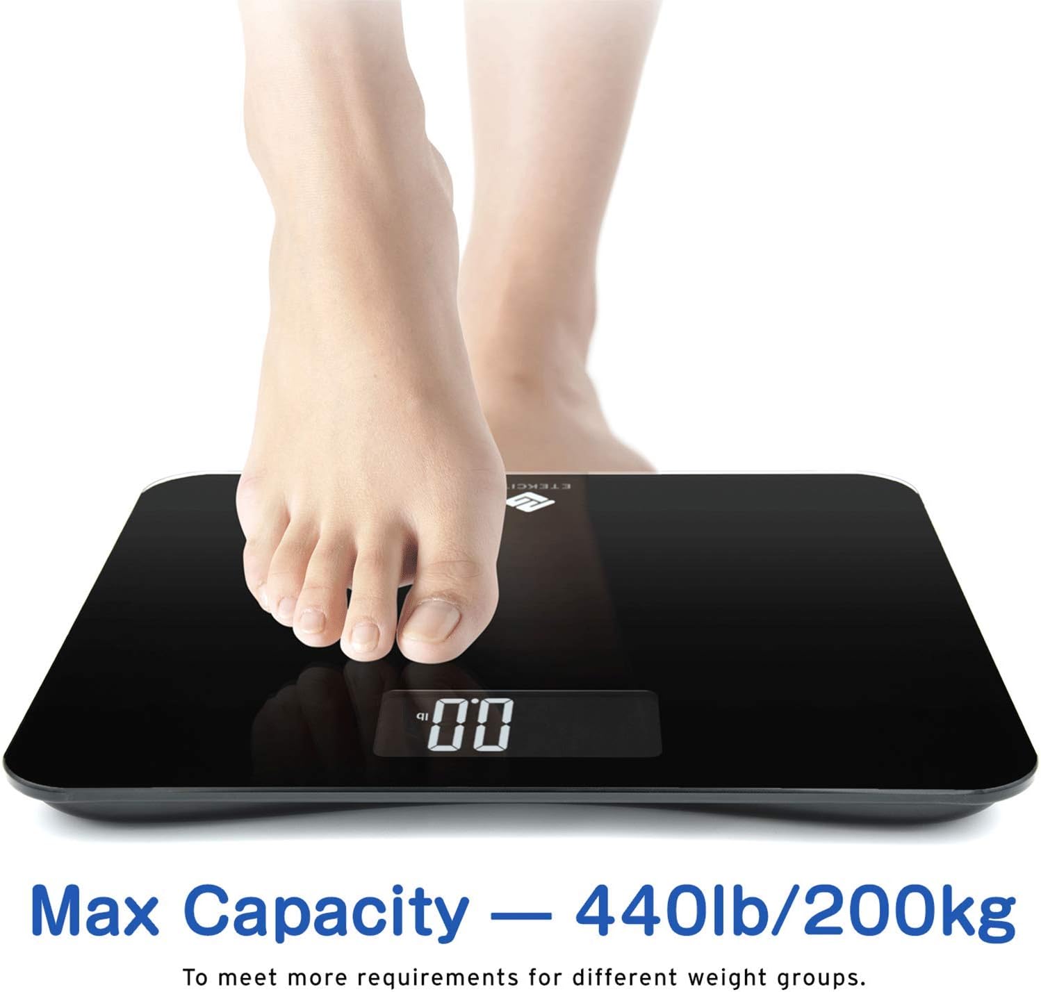 Etekcity High Precision Digital Body Weight Bathroom Scale with Ultra Wide Platform and Easy-to-Read Backlit LCD, 440 Pounds: Health & Personal Care