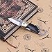 1Pc Mini Ebony Handle Folding Knife Outdoor Camping Survival Keychain Pocket