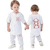 Toddler Boy Girl Birthday Baseball Shirt Short Set Kids 1st 2nd 3rd 4 Year Old Birthday 2-Piece Outfit Set