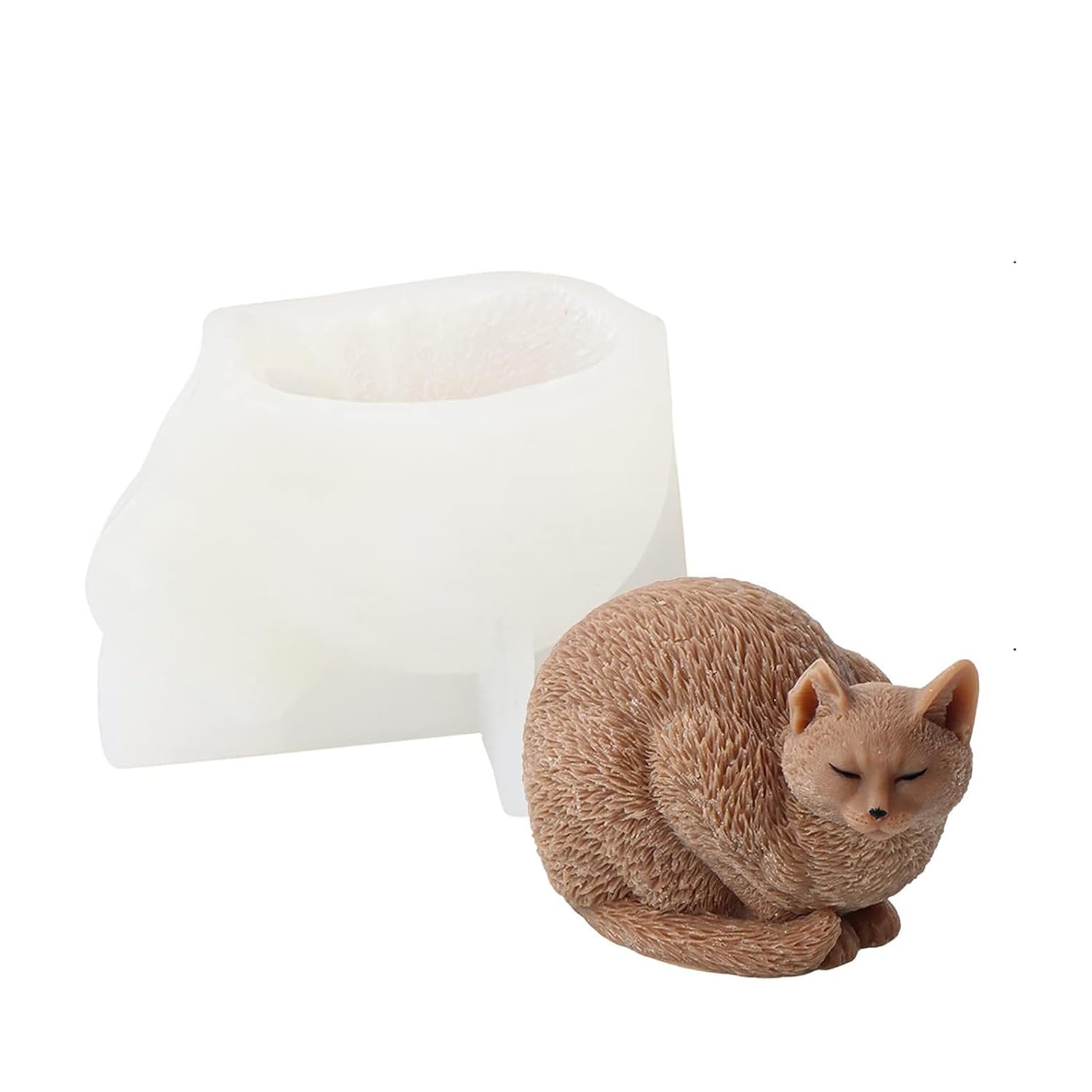 JS MOLD Animal Silicone Mould 3D Cat Mould Silicone Soap Mould, Animal Casting Moulds, Silicone Dog Candle Mould, DIY Silicone Mould for Making Cakes, Soaps, Fondant Cake Decoration Mould (1#)