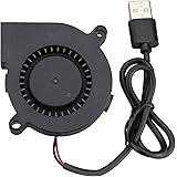 GDSTIME 50mm USB Fan, 50mm x 15mm Blower 5V DC Brushless Cooling Fan