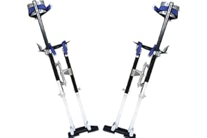 mitoharet Drywall Stilts 15-23Inch Adjustable Aluminum Tool Stilt for Painting Painter or Cleaning Black