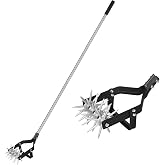 YEELOR 2‑in‑1 Rotary Cultivator for Tilling and Weeding | 65&Prime;long handle，Sturdy star gears gears，Rear scraper blade，Can Loosens soil &amp; clears weeds，Ideal for flower beds &amp; lawn care