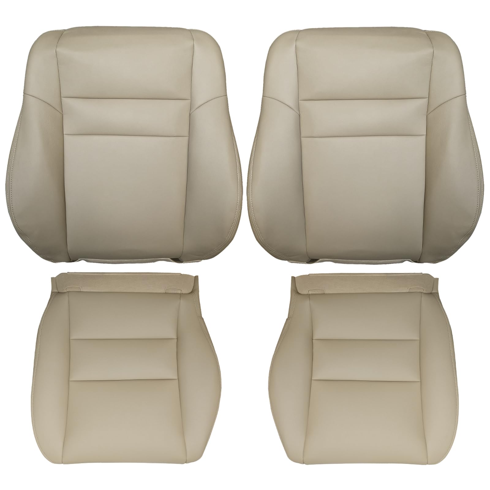 Photo 1 of CARBBIA Driver and Passenger Bottom Seat Cover and Top Lean Back Seat Cover Replacement Compatible with Honda Accord 2003-2007 Tan