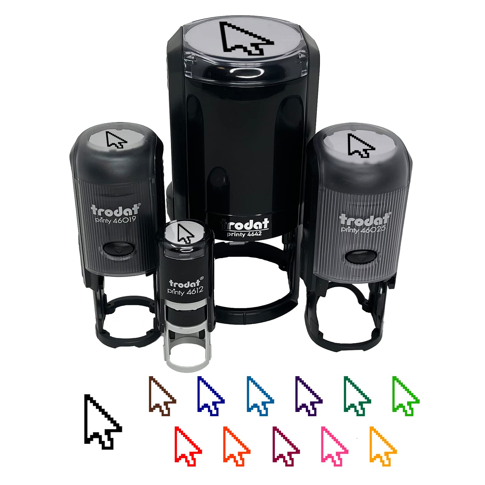 Digital Mouse Arrow Pointer Icon Self-Inking Rubber