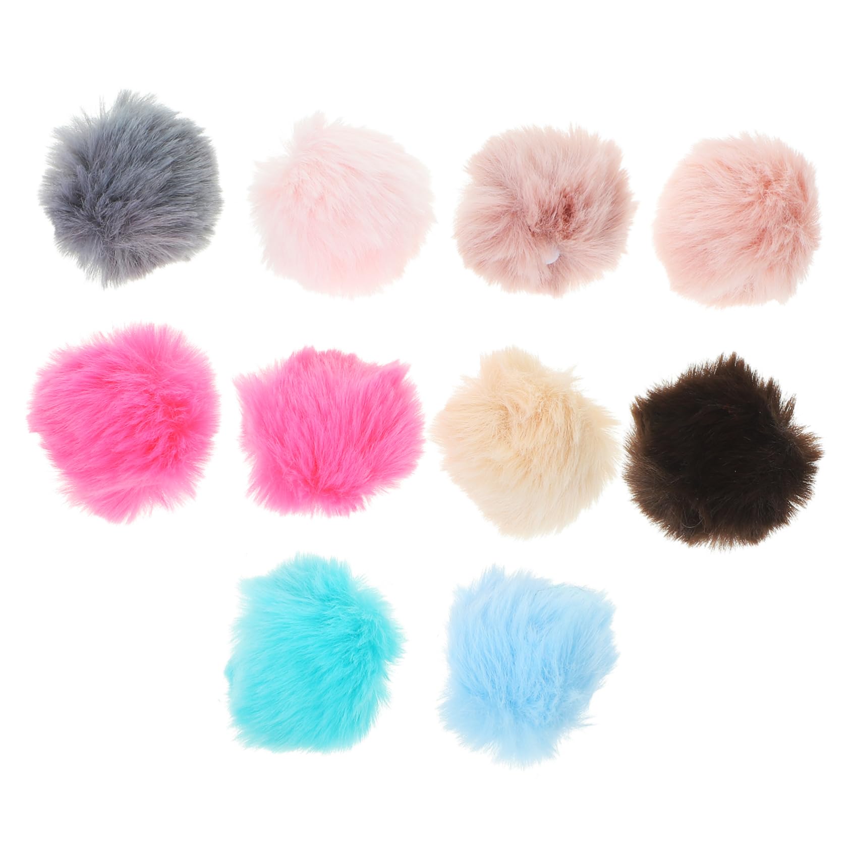 POPETPOP 10pcs Assorted Fluffy Balls for Cats Lightweight Cat Toy for Play and Exercise for Kitten Engagement and Craft Projects