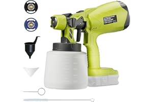 SYNXITER Brushless Cordless Paint Sprayer for Ryobi 18V Battery(Battery Not Included) 150 Din/s Viscosity,1000ml/min High Flow,Electric Spray Paint Gun for for House Painting