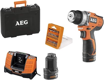 Perceuse Visseuse Aeg 12v Prolithium Ion 2 Batteries 2 0ah 1 Chargeur Coffret 12 Embouts Bs12c2 Li 202ckit2 Amazon Fr Bricolage