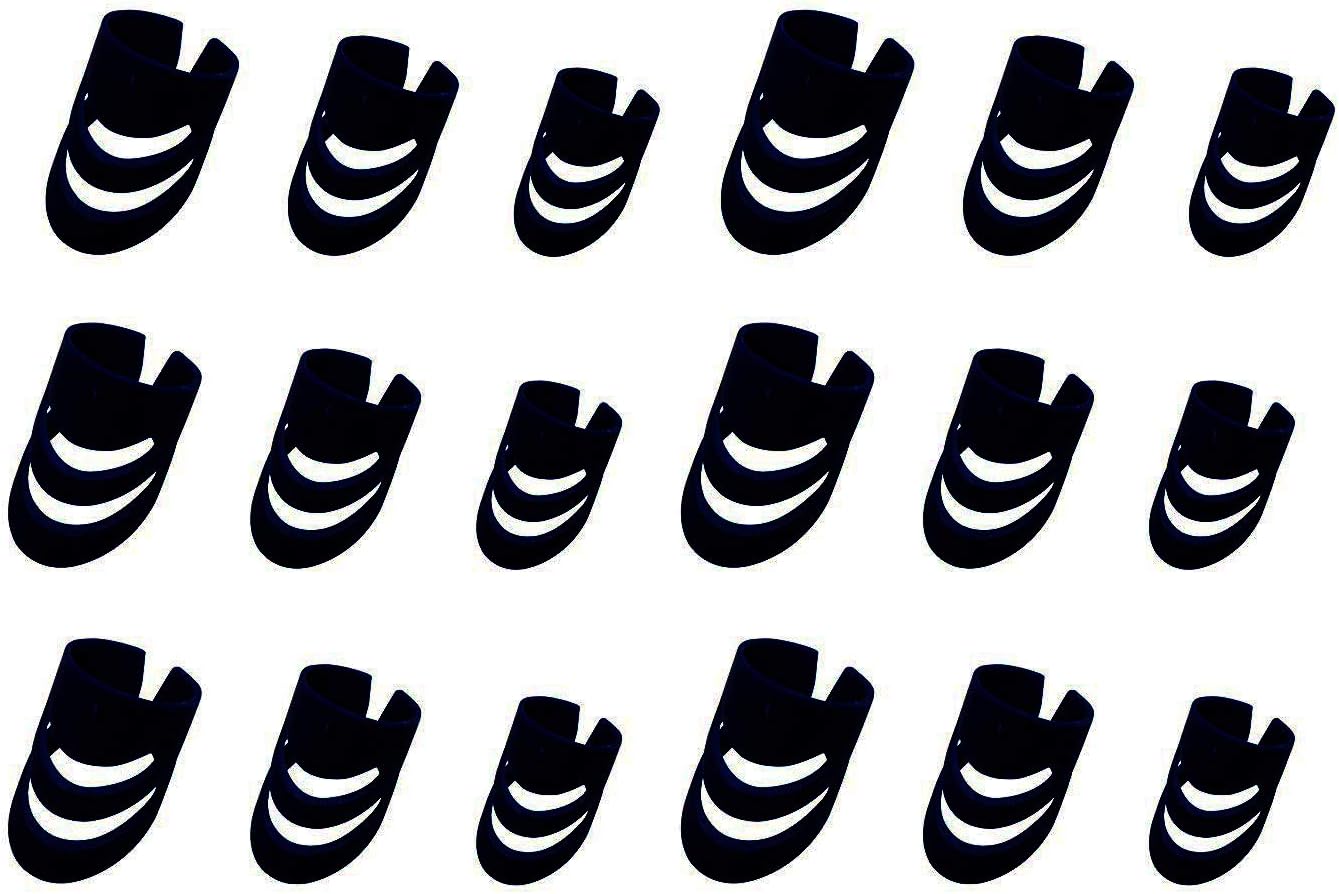 Timiy 3 Sizes(L/M/S) 18pcs Fingernail Picks Protector Accessory Kit for Stringed Instrument Practice (Black)