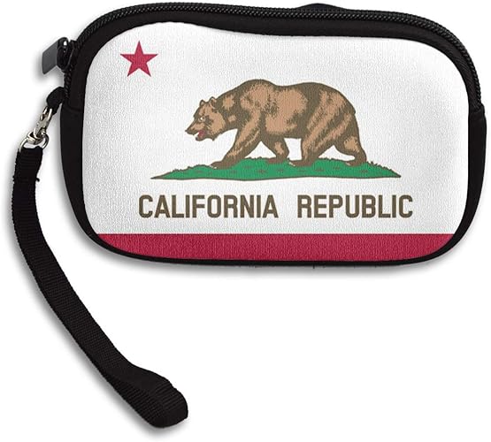 Amazon カリフォルニア州の旗 小銭入れ レディース 財布 メンズ 小さな財布 人気 ファッション小物 男女兼用 大容量 コインケース Nico Ting 小銭入れ