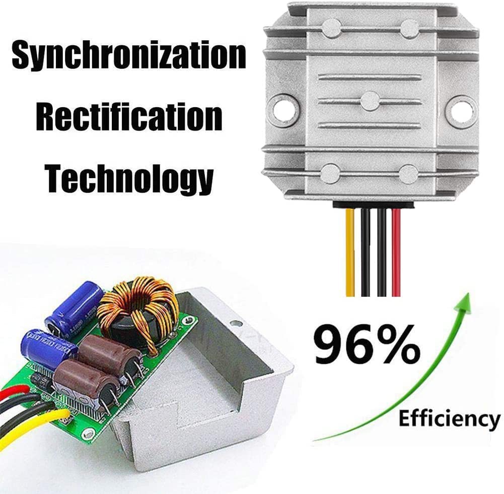 DC 12V Step Up to 24V 3A Boost Converter 72W DC Voltage Regulator Power Converter Waterproof Module Transformer for Golf Cart Club Car Recreational Vehicle