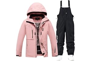 GS SNOWING Women's Ski Jackets and Pants Set Windproof Waterproof Snowboard Jacket Bibs Two Piece Ski Suits