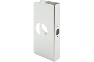 Prime-Line MP9452 Lock & Door Reinforcer, 1-3/8 in. x 2-3/4 in, Stainless Steel, Pack of 1