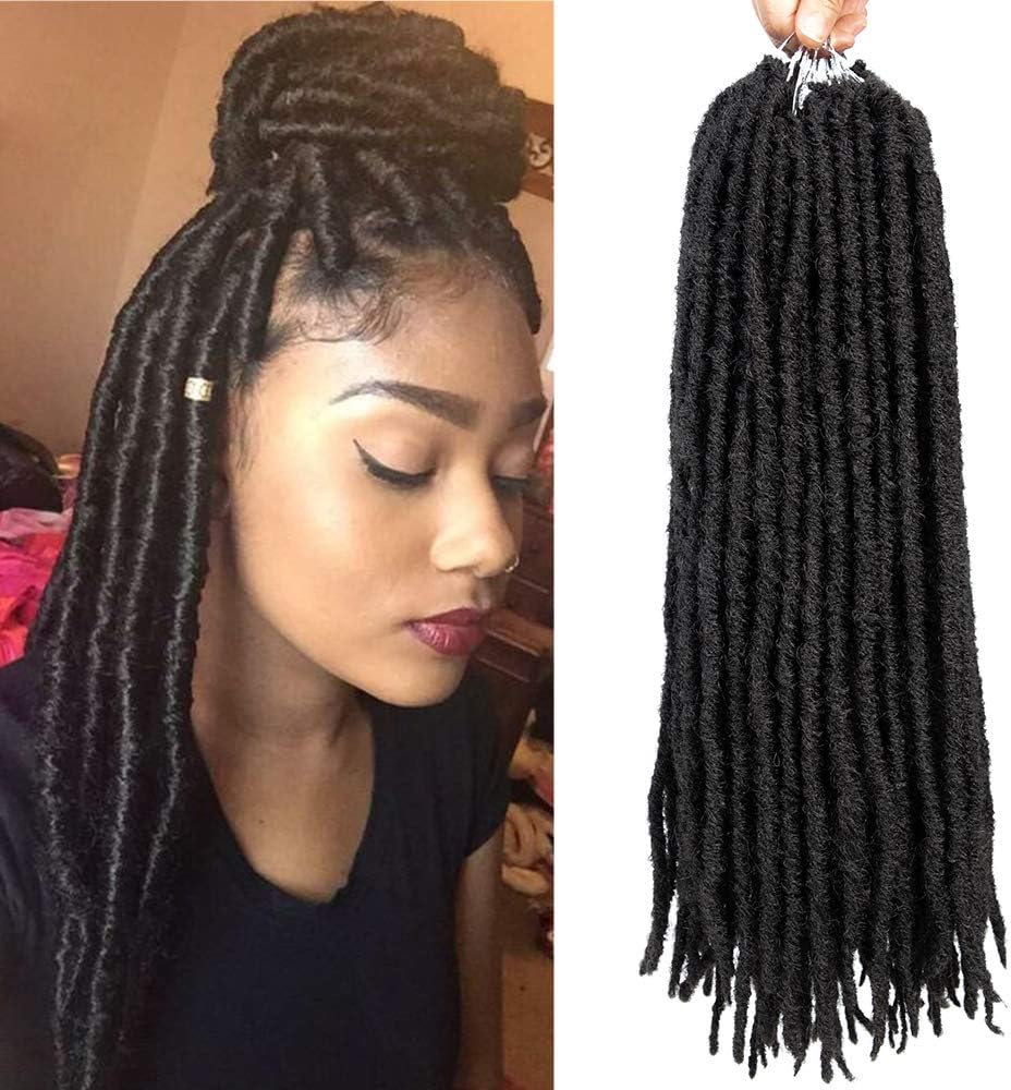 6 Packs Dreadlocks Crochet Braids Hair Synthetic Faux Locs Dreadlocks Hair Extension 18Roots/Pcs (14" (6-Packs), #2)