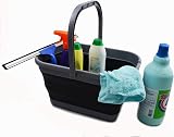 SAMMART 12L Collapsible Rectangular Handy Basket Grey Black view 5
