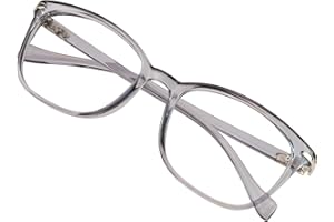VisionGlobal Blue Light Blocking Glasses for Women/Men, Anti Eyestrain, Computer Reading, TV Glasses, Stylish Square Frame, Anti Glare