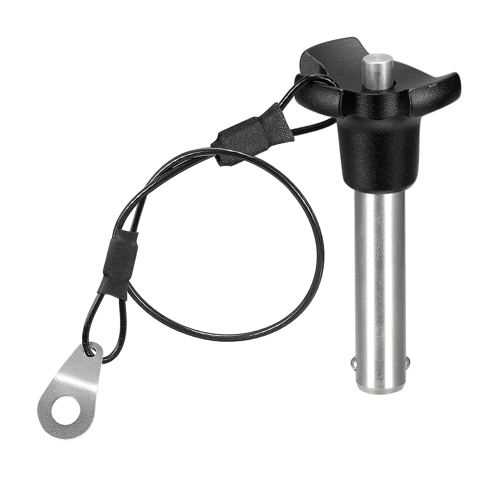 DTGN 10mmx35mm(DxL) Quick Release Pin - Good for Quickly Connecting Hooking Up Components - 304 Stainless Steel Triangular Push-Button Ball Locking Pins with Wire - Silver