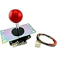 SANWA JLF-TP-8YT Arcade Joystick(Red Ball Top) - Premium, High Precision, Responsive Controls, Multi-Platform Compatible - Ideal for Gaming Enthusiasts, for Arcade Jamma Game 4 & 8 Way Adjustable