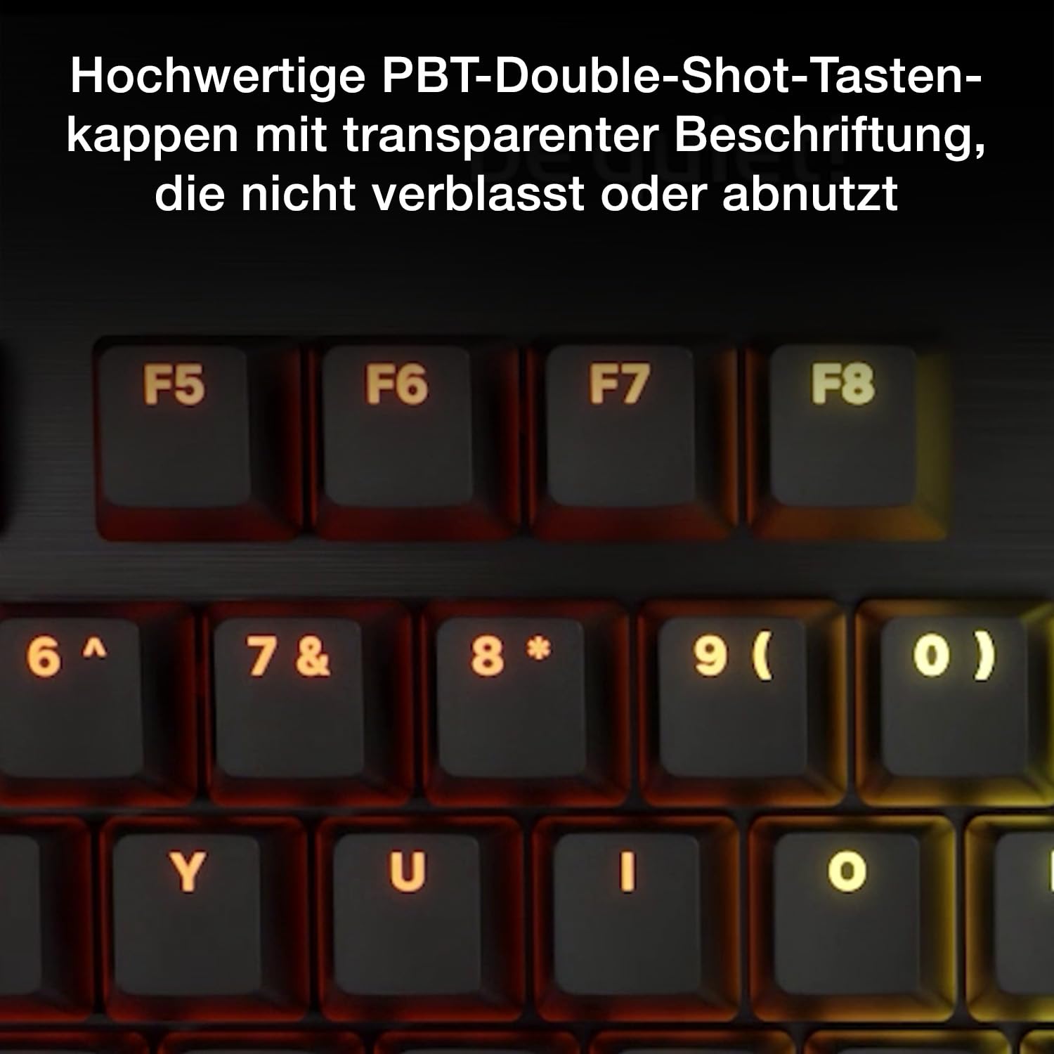 be quiet! Dark Mount Silent Linear DE ISO Gaming Tastatur, 8 Display-Caps 6