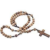 Intercession Solid Wood Rosary with Cross