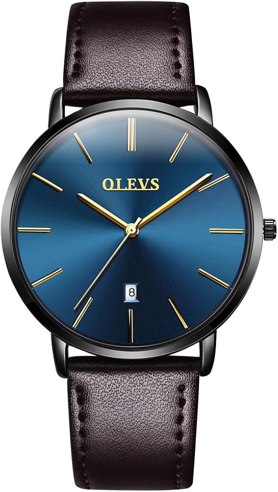 Amazon Olevs腕時計 メンズ シンプル おしゃれ 超薄型 軽量 クラシック アナログ腕時計 ビジネス 防水 革ベルト Watch For Men メンズ腕時計 腕時計 通販
