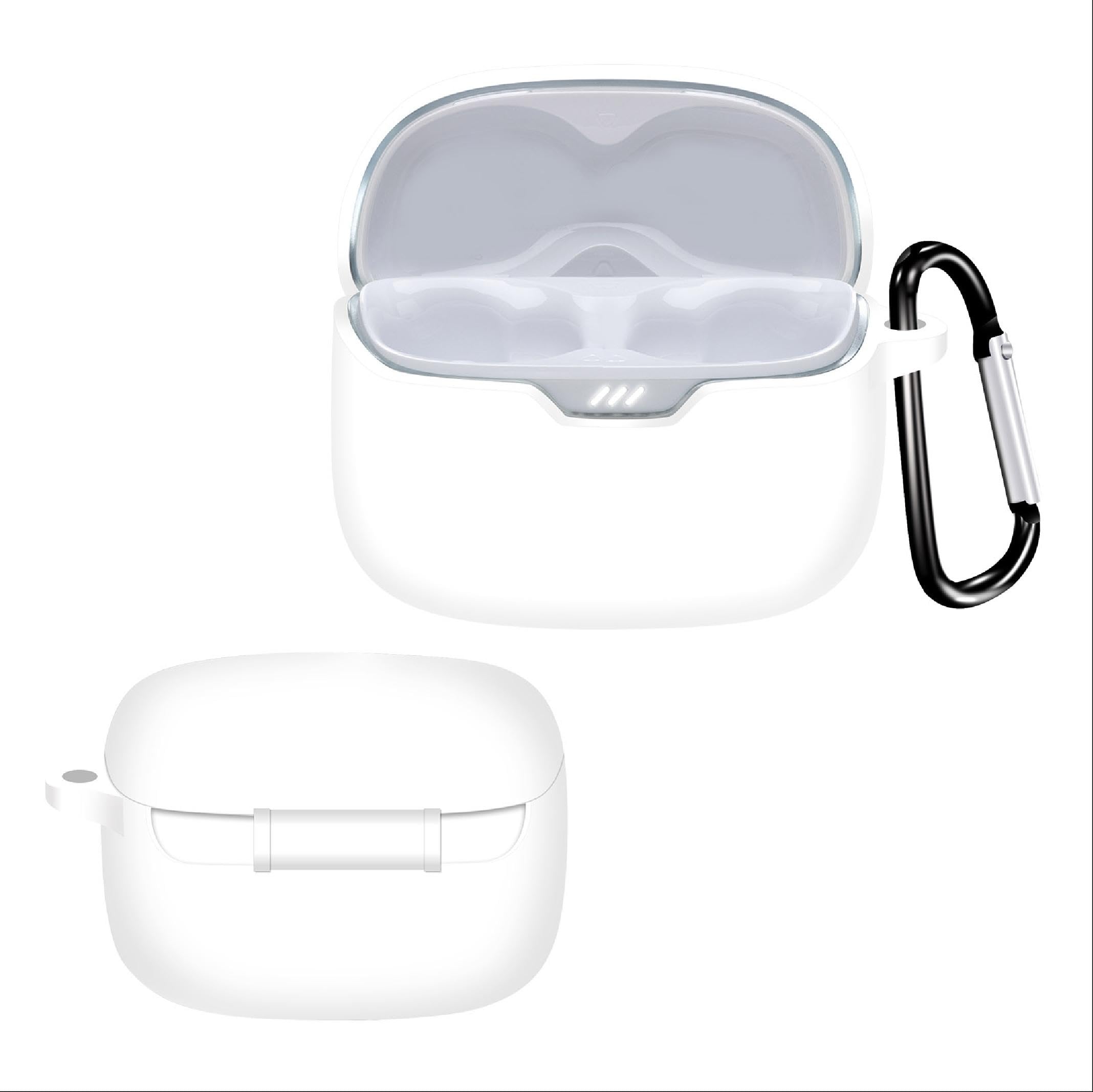GIOPUEY Cilicone Case Compatible with JBL Tune Beam/JBL Tune 245NC TWS, Ultra-thin soft Cover, Slim-Fit,Anti-Fall,Not Easy to Dirty - White