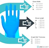 UNIGLOVES Unicare Blue TPE Disposable Gloves Medium Box of 200 GS0233 view 4