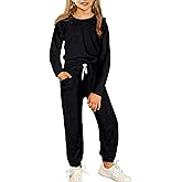 Yekaty Kids Girls Clothes Stylish Ruffled Tops and Pants with Pockets Clothing Sets 2 Piece Outfits