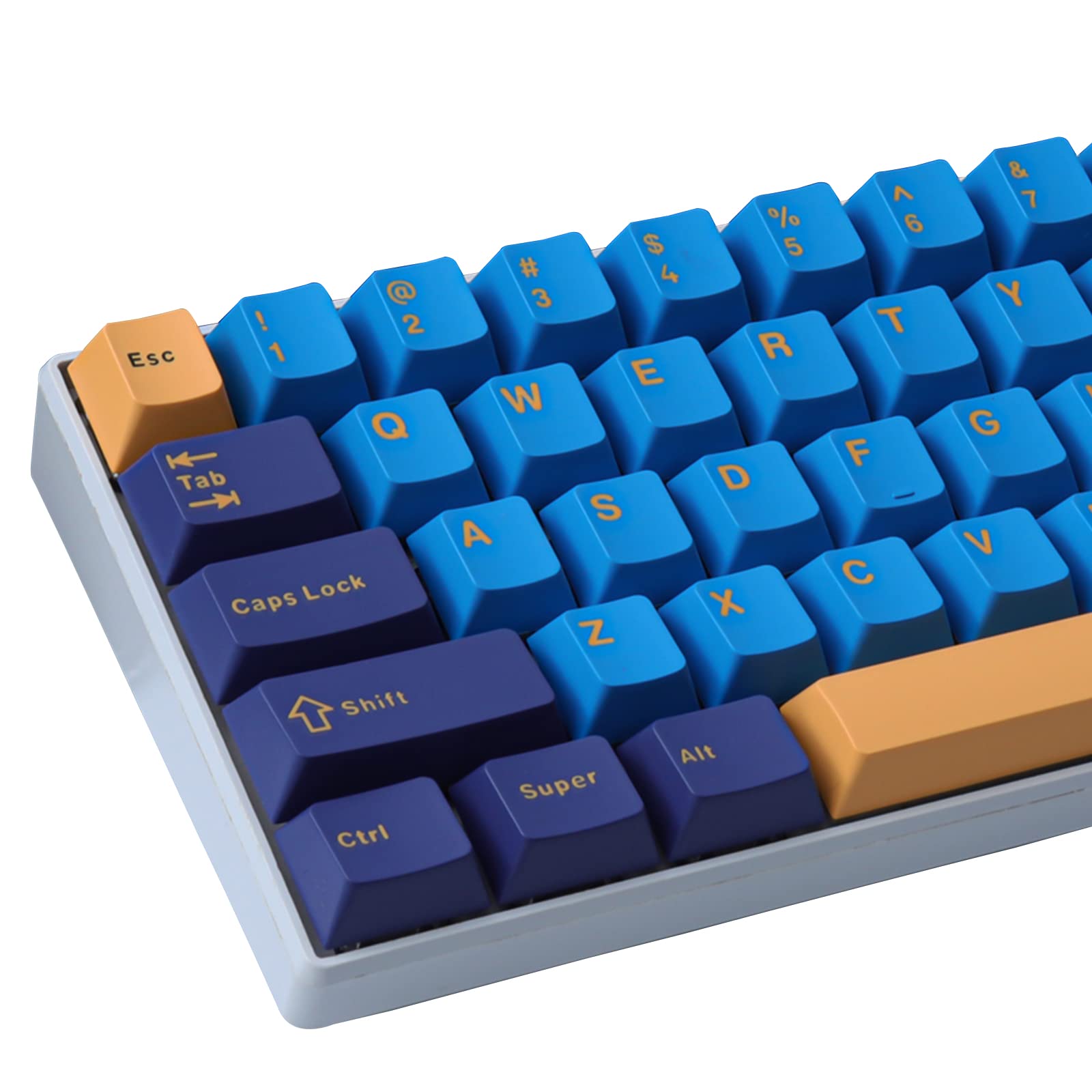 PBT Double-Shot Keycaps - 172 Keys With 7U Spacebar Cherry Profile for ANSI & ISO Layout Cherry MX Switches Mechanical Keyboards