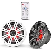Kicker 6.5" Inch KM-Series Marine LED Speaker Bundle 45KM654L with 41KMLC LED Remote