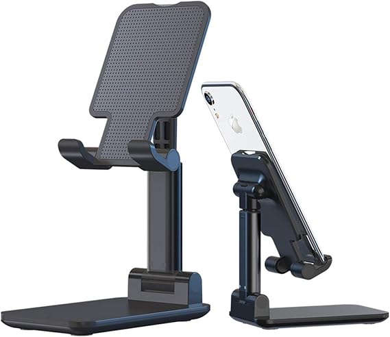 Amazon.com: Soporte de teléfono, soporte plegable de escritorio para teléfono móvil, tableta, plegable, antideslizante, de silicona, multiángulo, ajustable, resistente, soporte de metal para teléfono móvil, iPad, Nintendo Switch, tabletas (4-12.9