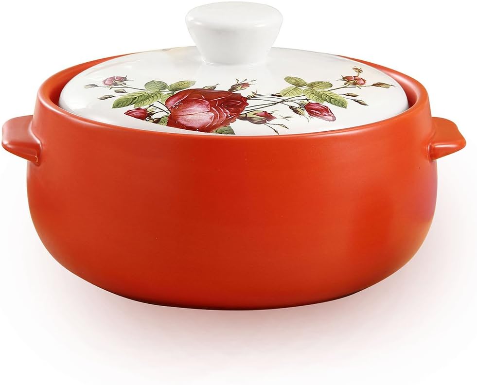TFguo casserole pot Casserole Stew Pot Ceramic Fire High Temperature Korean Ceramic Casserole Claypot Soup Pot Porridge Pot Cooking Stone Pot casserole pan (Color : 3)