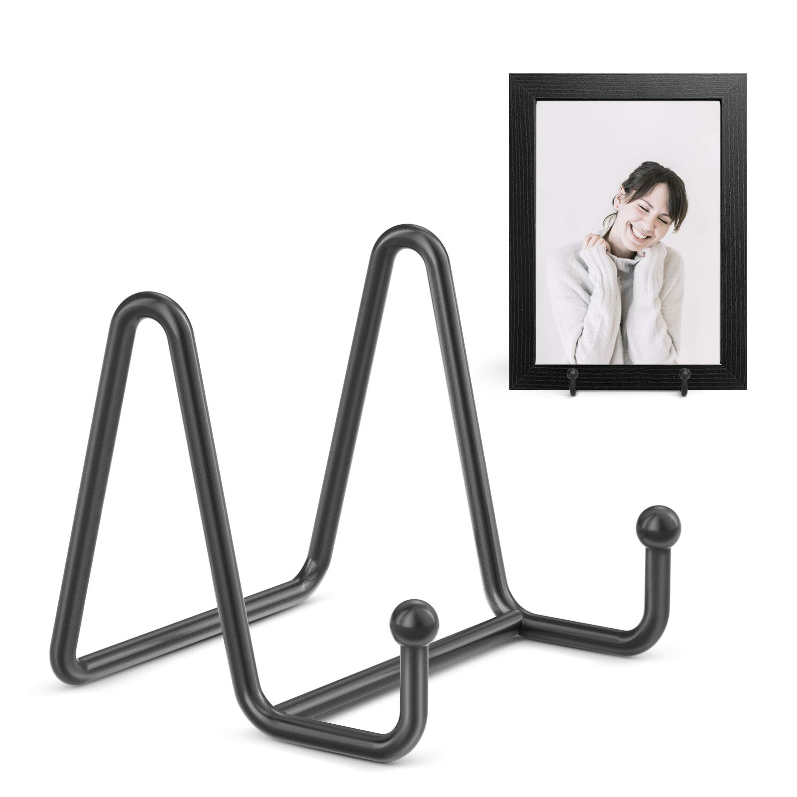 Photo 1 of TR-LIFE Plate Stands for Display - 3 Inch Plate Holder Display Stand + Metal Frame Holder Stand for Picture, Decorative Plate, Book, Photo Easel (2 Pack)