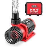 JEREPOND 2640GPH 80W Aquarium DC Retrun Pump With LCD display Controller,DC24V 18FT Lift Controllable water pump for fresh and marine water fish tank,100 speeds ECO Quiet inline and submersible pump
