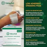 Value Aid 25 x Low Adherent Dressing Pads 5cm x 5cm Hypoallergenic Sterile view 3