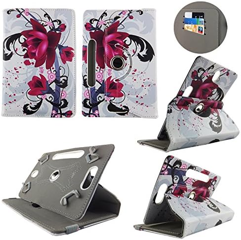 For Trio - Stealth G5 - 10.1" Tablets Purple Lotus Flower Synthetic Leather Flip Holder Support Case Fashion Cute with Soft TPU Cover Skin Fits Trio - Stealth G5 - 10.1" Tablets Folio Case Cover Stand
