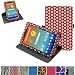 AT&T Trek HD Rotating Case,Mama Mouth 360 Degree Rotary Stand With Cute Lovely Pattern Cover For 8" AT&T Trek HD 8 inch 4G LTE Android Tablet (Not fit AT&T Trek 2 HD 8 2016),PolkaDot Red